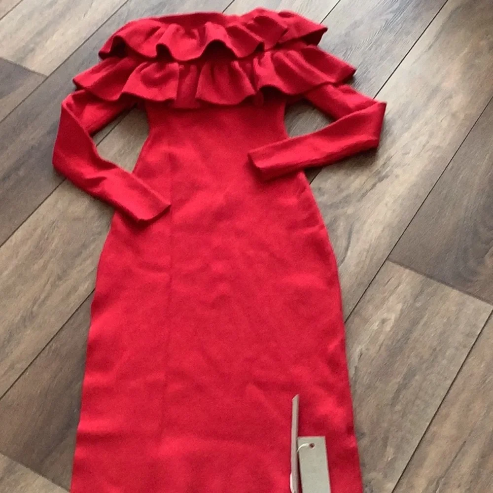 NWT LIN Edition Ruffled Sweater Dress ❤️❤️❤️ - Picture 1 of 8